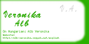 veronika alb business card